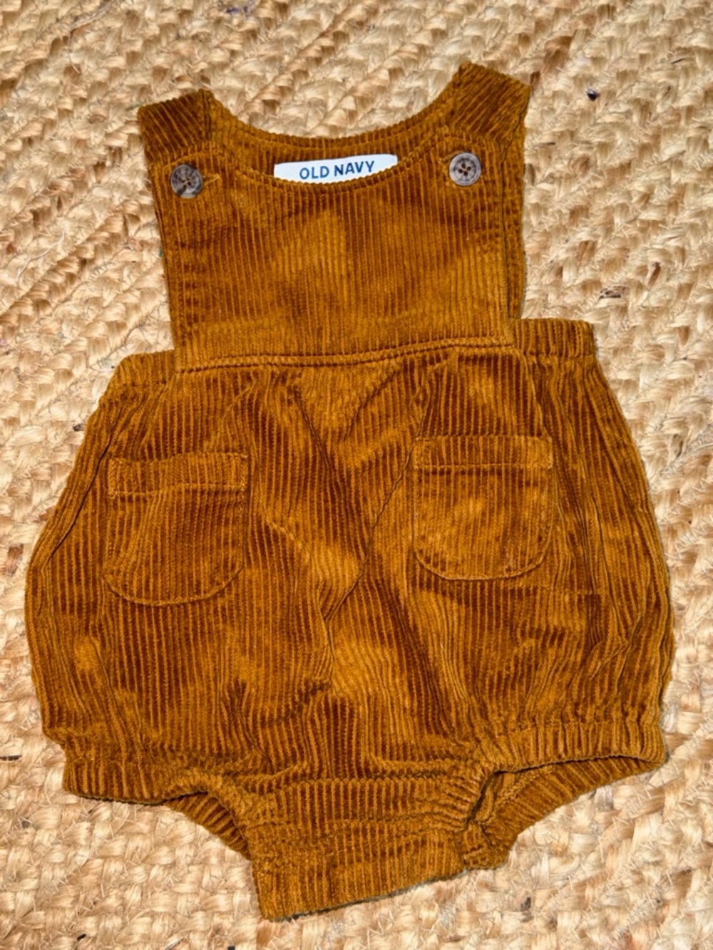Old Navy Corduroy Baby Overall Romper 0-3M